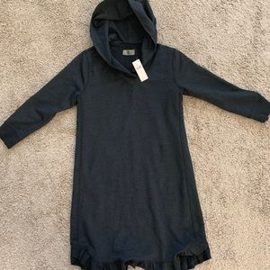 Hooded Dark Gray Fleece Dress Anthropologie